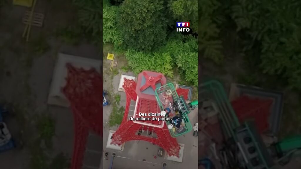 , (Aubervilliers): Un grand-p&egrave;re et son petit-fils construisent ensemble une r&eacute;plique de la tour Eiffel !｜TF1 INFO
